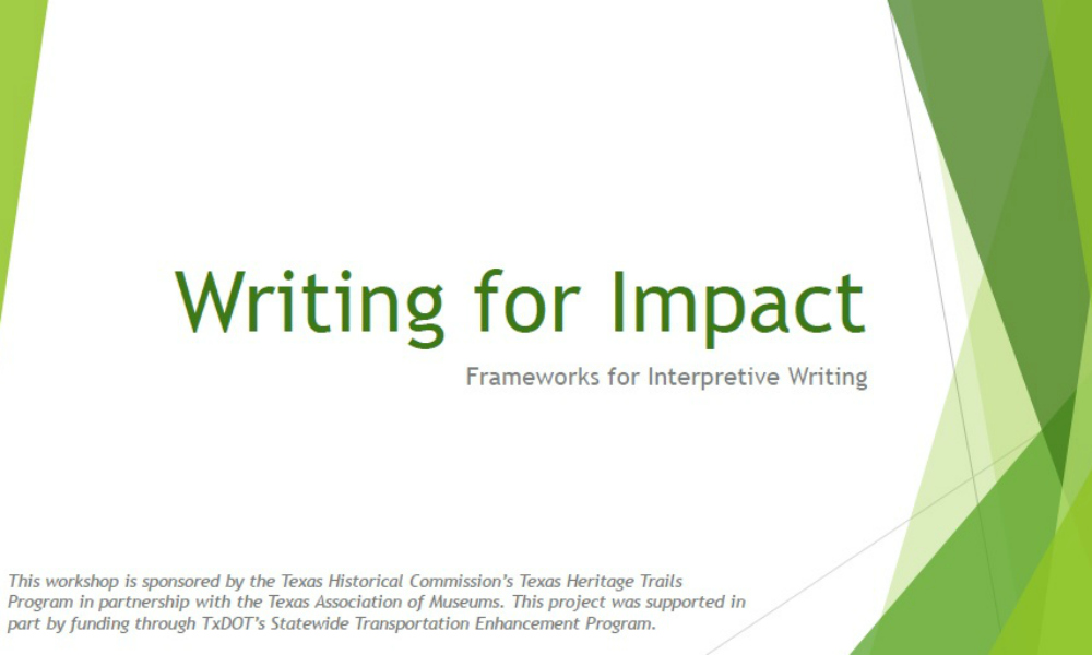 Writing for Impact: Frameworks for Interpretive Writing